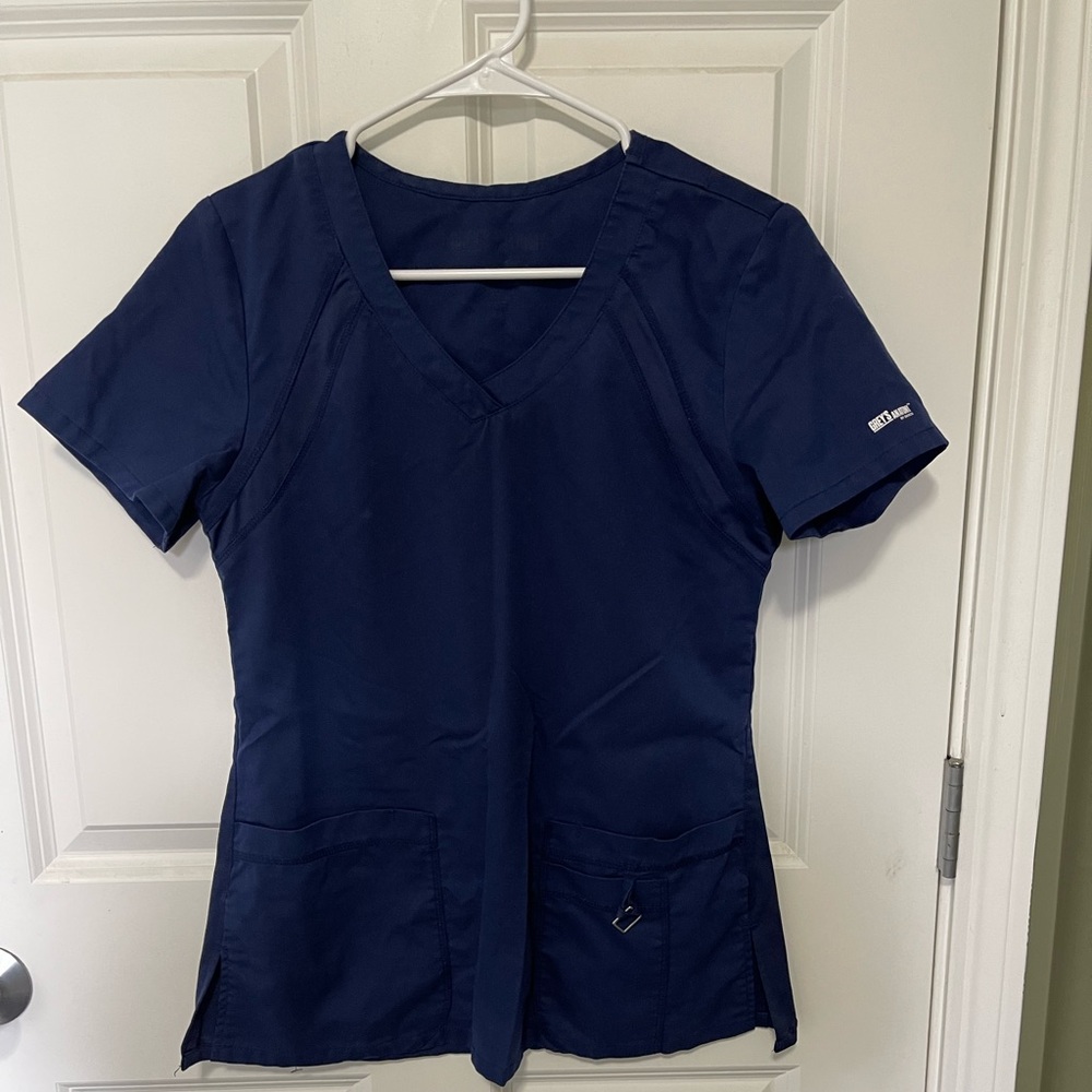 Greys anatomy navy blue scrub set